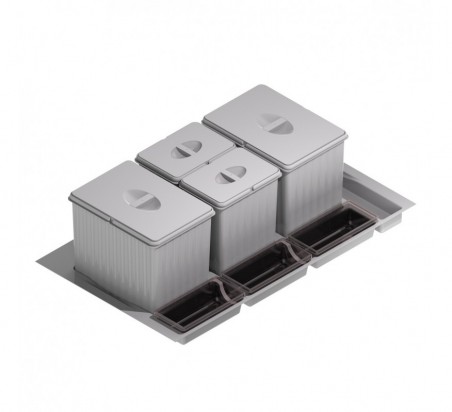 CUBO BASURA ECOLOGICO M900 14 + 14 + 6,5 + 6,5 LITROS