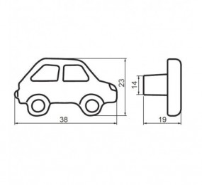 CERRADURA MAGNETICA AGB POLARIS 2XT PARA BAÑO