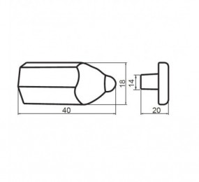 CERRADURA MAGNETICA AGB POLARIS 2XT PARA BAÑO