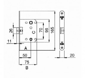 CERRADURA MAGNETICA AGB POLARIS 2XT PARA BAÑO