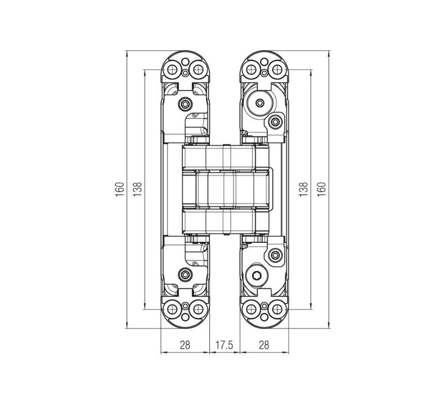 BISAGRA OCULTA ATOMIKA KARAKTER K8080 KRONA KOBLENZ