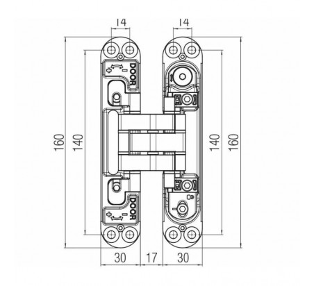 BISAGRA OCULTA KUBI7 KINOX K7316 KRONA KOBLENZ