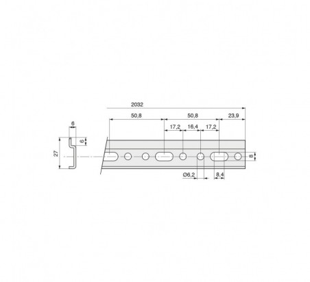 SOPORTE COLGADOR LARGO 2029MM