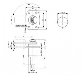 CERRADURA MAGNETICA AGB POLARIS 2XT PARA BAÑO