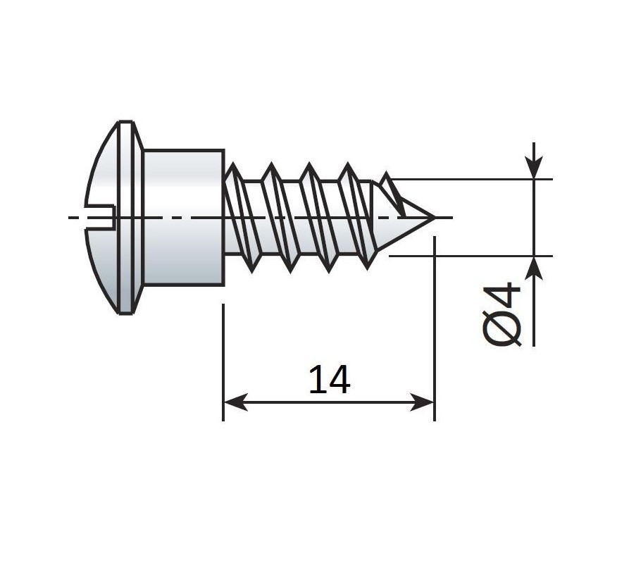 TORNILLO CON PUNTA ENGANCHE CLOCK Ø4