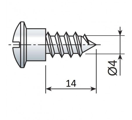 TORNILLO CON PUNTA ENGANCHE CLOCK Ø4