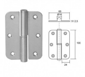 PERNIO PALA REDONDA CERRADA 100x65 INOX