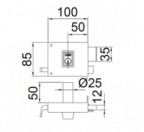 CERRADURA MAGNETICA AGB POLARIS 2XT PARA BAÑO