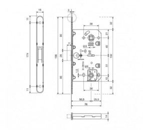 CERRADURA MAGNETICA AGB POLARIS 2XT PARA BAÑO