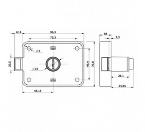 CERRADURA MAGNETICA AGB POLARIS 2XT PARA BAÑO