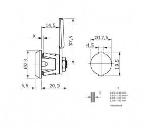 CERRADURA MAGNETICA AGB POLARIS 2XT PARA BAÑO