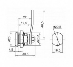 CERRADURA MAGNETICA AGB POLARIS 2XT PARA BAÑO