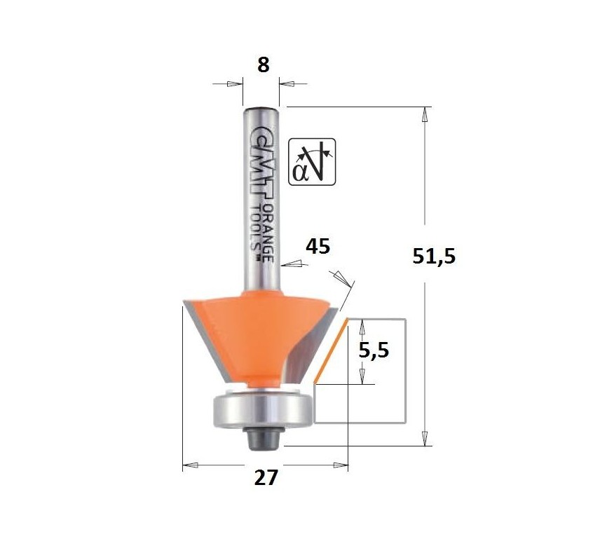 FRESA PARA BISELAR Y PERFILAR 910 CMT