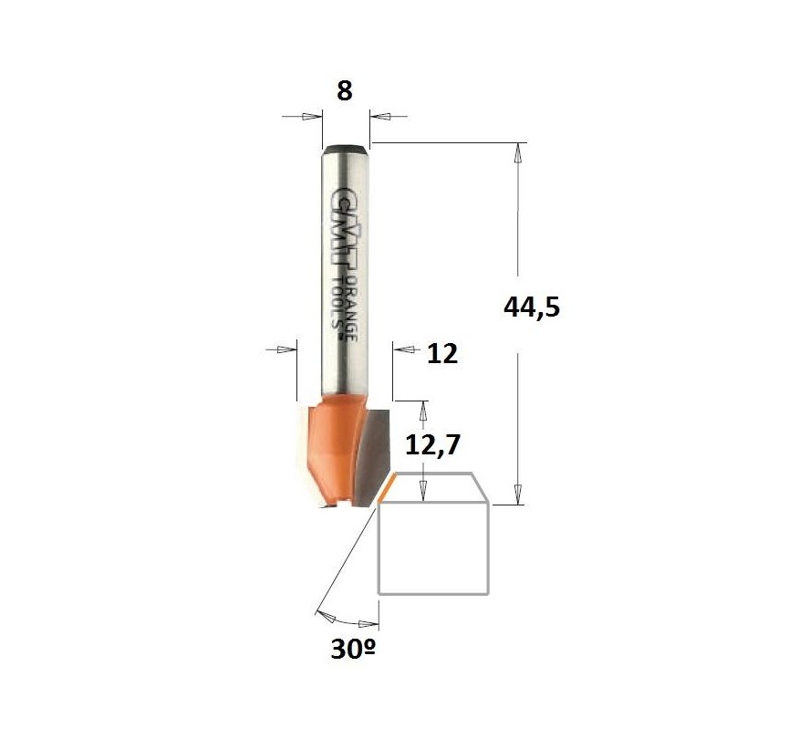 FRESA PARA BISELAR Y RECORTAR EN BISEL 921.030.11 CMT