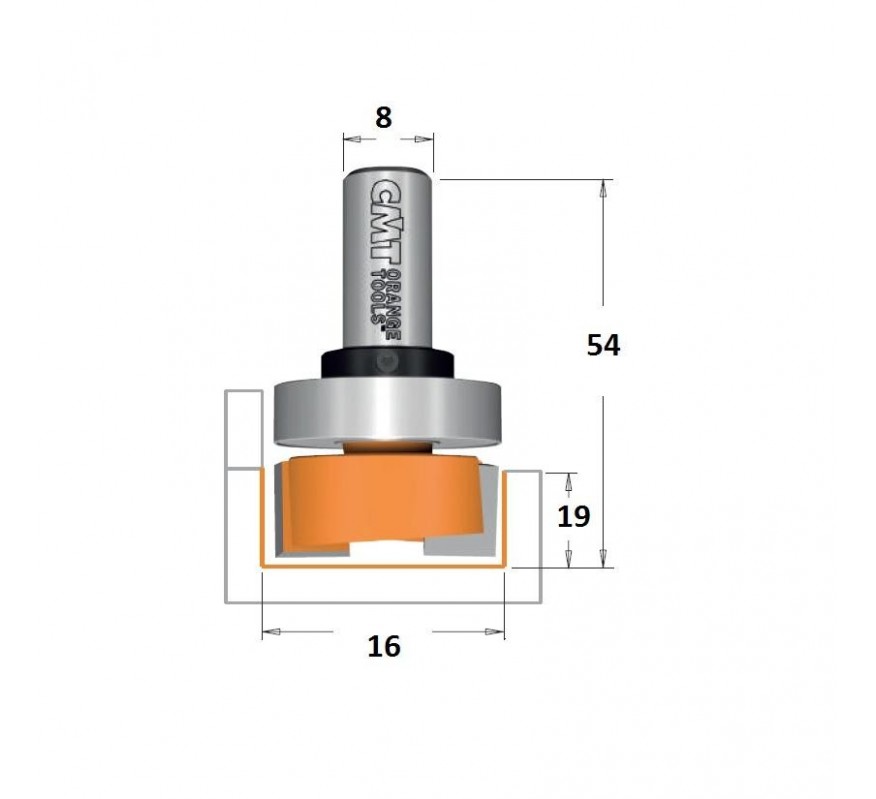 FRESA PARA RANURAR CON RODAMIENTO 901B CMT