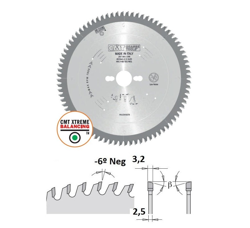 SIERRA CIRCULAR PARA ALUMINIO 297 CMT