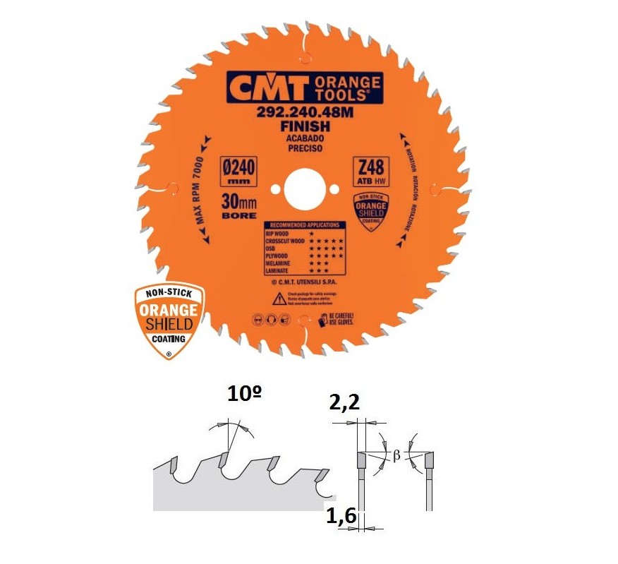 SIERRA CIRCULAR WIDIA PARA MADERA ACABADO FINO 292 CMT