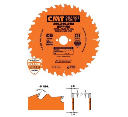 SIERRA CIRCULAR WIDIA PARA MADERA A FAVOR DE VETA 290 CMT