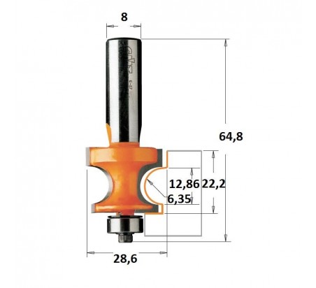 FRESA SEMICIRCULAR CON RODAMIENTO 961 CMT