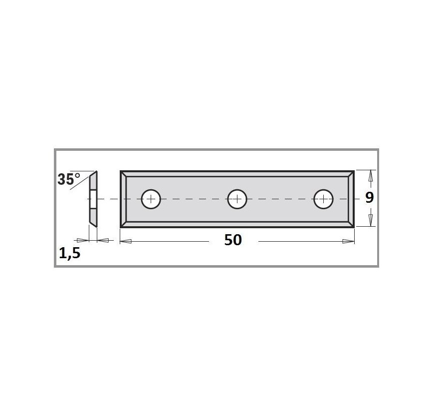 CUCHILLA CEPILLO REVERSIBLE 790 CMT