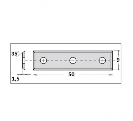 CUCHILLA CEPILLO REVERSIBLE 790 CMT