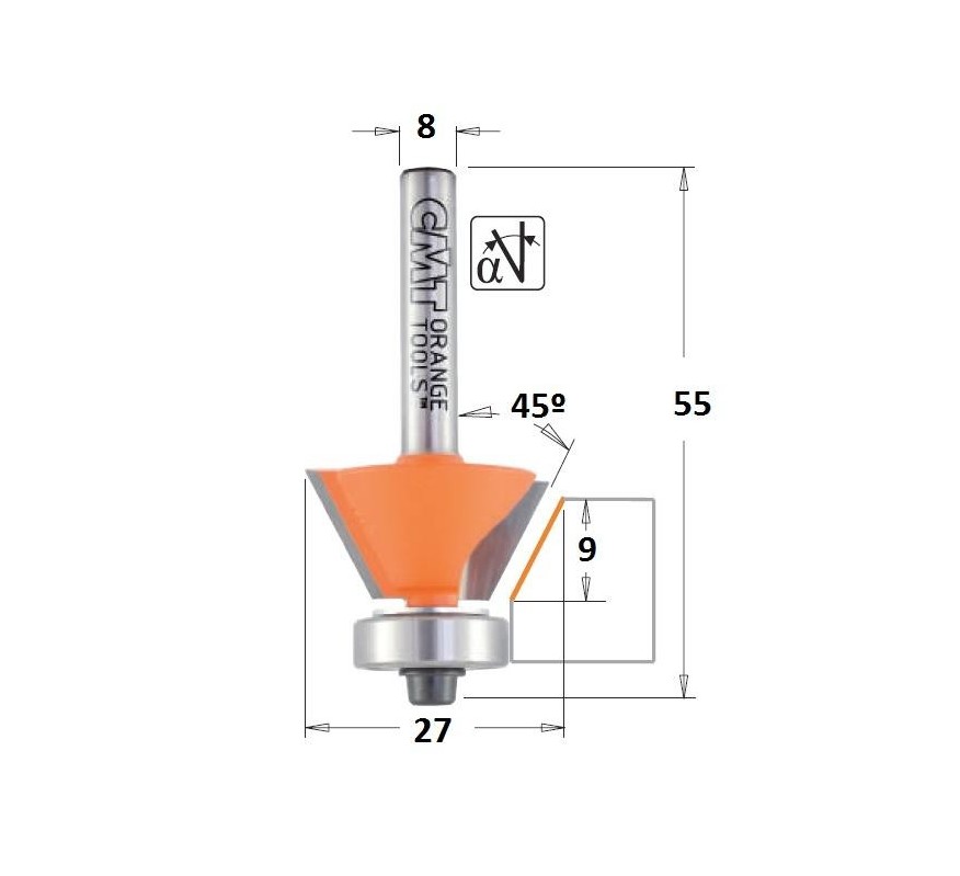 FRESA PARA BISELAR Y PERFILAR 909.260.11 CMT