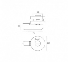 CERRADURA TECNOLOCK 82S GOLPE/LLAVE GORJA 60MM SIL IZQ LATON