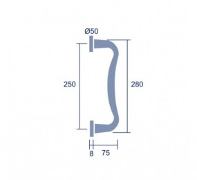 POMOS FIJOS P/CRISTAL 70MM TIT. GOLD IN.00.099.V.TG