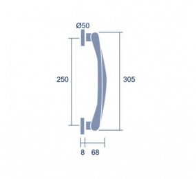 POMOS FIJOS P/CRISTAL 70MM TIT. GOLD IN.00.099.V.TG