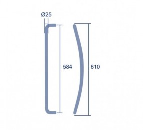 POMOS FIJOS P/CRISTAL 70MM TIT. GOLD IN.00.099.V.TG