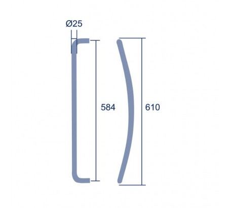 MANILLÓN TUBULAR CON ROSETA TC/610R