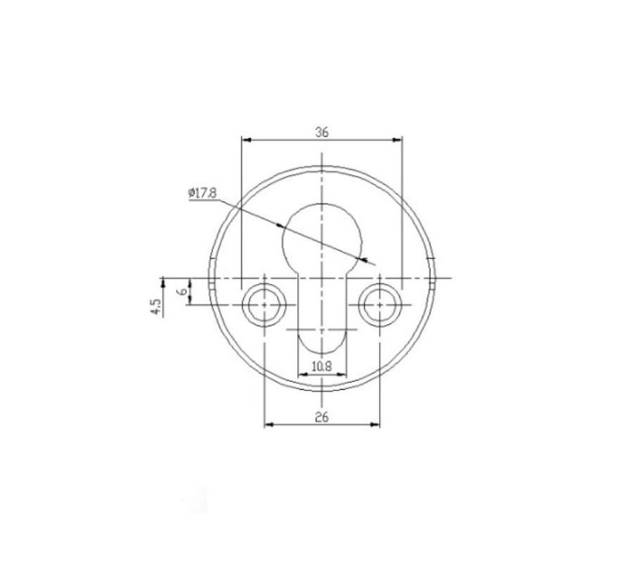 BOCALLAVE I009 ROSETA Ø53X8 INOX MATE
