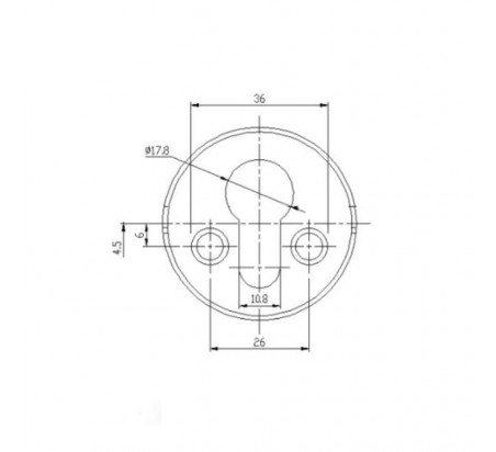 BOCALLAVE I009 ROSETA Ø53X8 INOX MATE