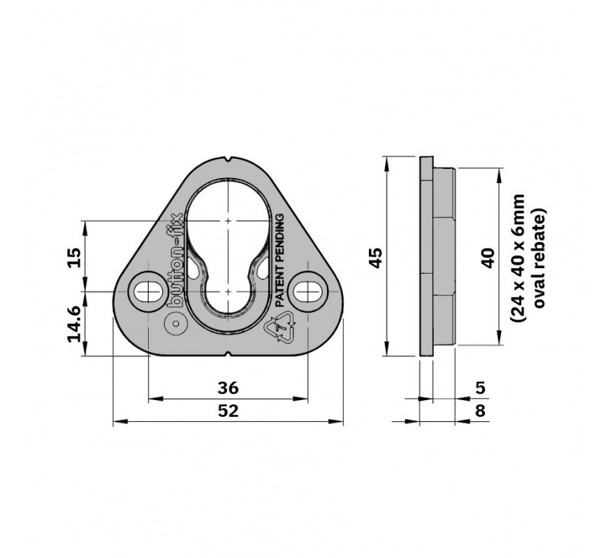 BUTTON-FIX TYPE 1 PLACA+BOTON HASTA 200KG