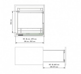 PERNIO MODELO 950/90 P.A. CANTO RECTO CROMO MATE