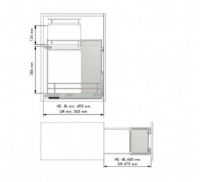 BISAGRA OCULTA AN150 3D (521) 40KG 110X24MM