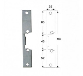 ARMADURA / FRONTAL DORCAS MODELO S 160X25 INOX