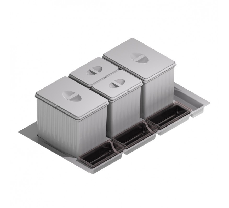 CUBO BASURA ECOLOGICO M900 GRIS