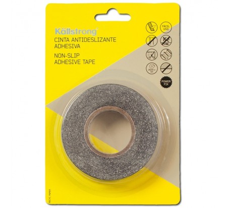 CINTA ANTIDESLIZANTE ADHESIVA 25MM X 5M ACABADO NEGRO