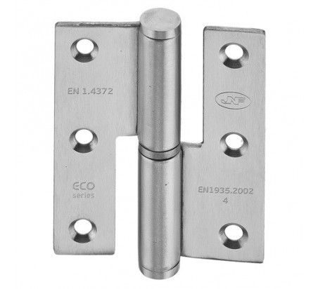 PERNIO RECTO 75X60X2.5MM IZQUIERDA INOX IN.05.019.75