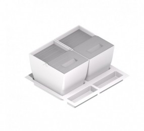 CUBO BASURA ECOLOGICO M600 BLANCO / ANTRACITA