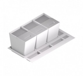 CUBO BASURA ECOLOGICO M900 BLANCO / ANTRACITA