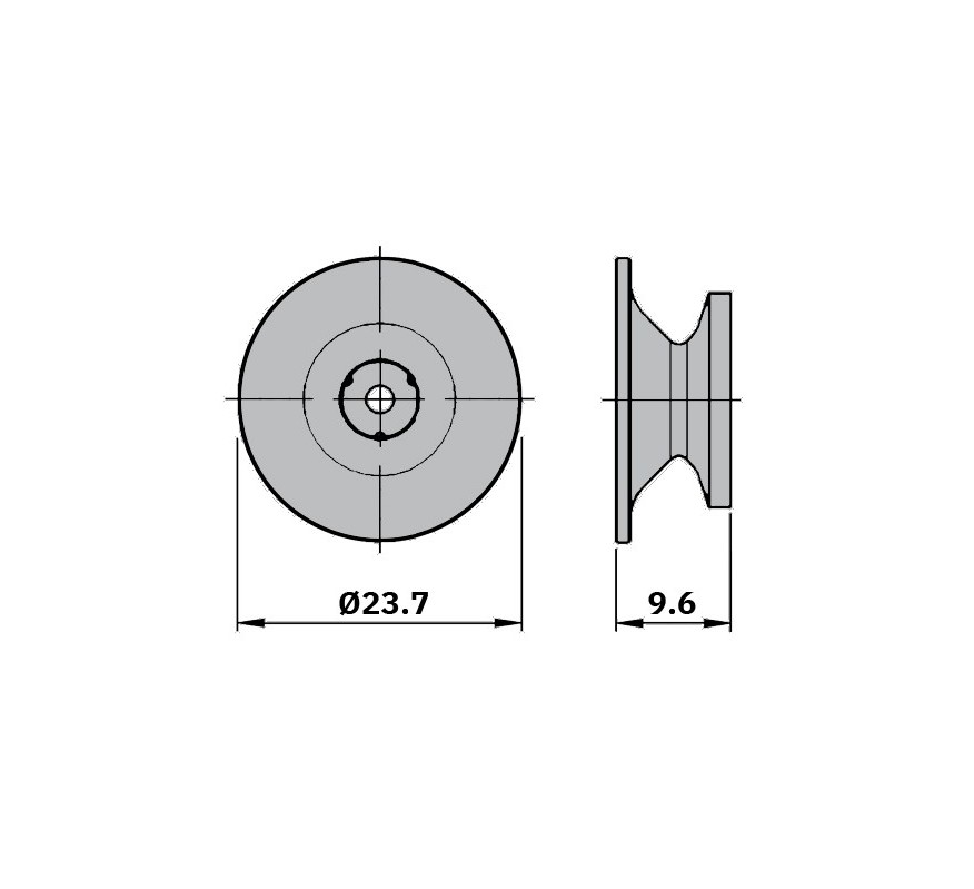 BUTTON-FIX TYPE 2 ANGULO 90º  PLACA+BOTON HASTA 50KG