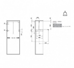 KIT PUERTA KLEIN FRAME CORREDERA NEGRO