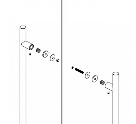 JUEGO TORNILLOS MANILLON SIMPLE CRISTAL Ï19MM IN.08.MFU.SV.19