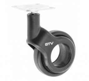 RUEDA DECORATIVA STRADA Ø60MM H94MM NEGRO/NEGRO 60KG
