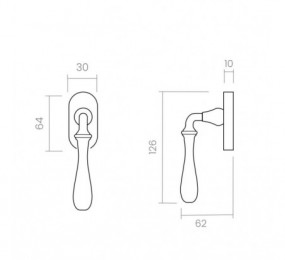 JUEGO MANILLAS TESA 3B00 60-70 LLAVE/CONDENA CROMO MATE