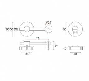 CERRADURA TECNOLOCK 82S GOLPE/LLAVE GORJA 60MM SIL IZQ LATON