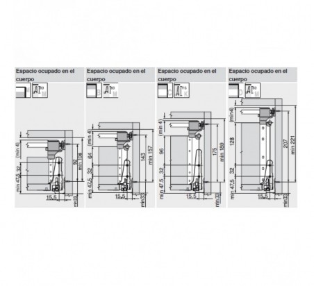 TRASERA METALICA INTIVO ANTARO BLANCA  400MM Z30M