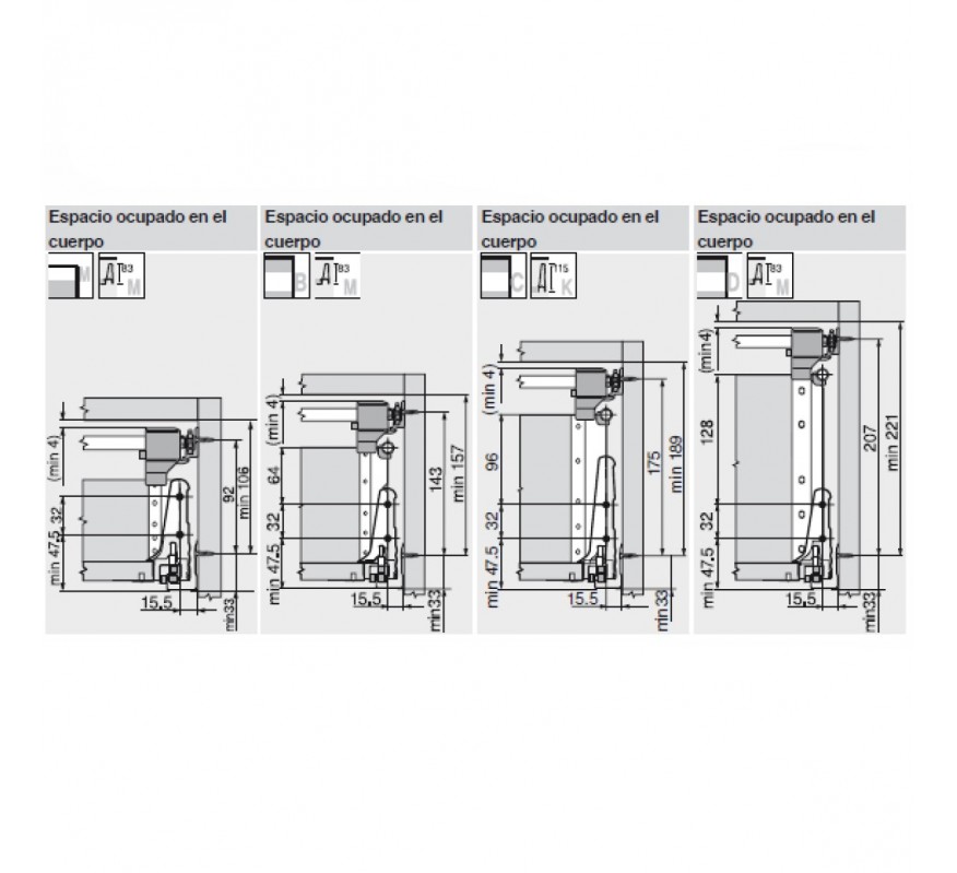 TRASERA METALICA INTIVO ANTARO BLANCA  600MM Z30M